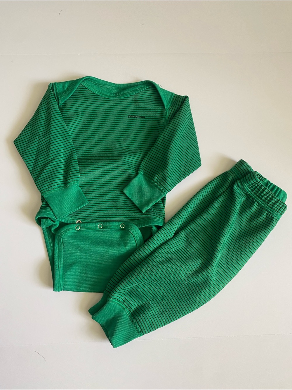 3M Patagonia Green Striped Baby Matching Set